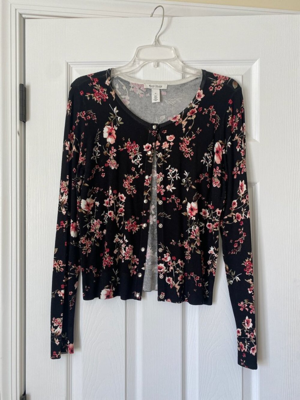 Black floral sweater